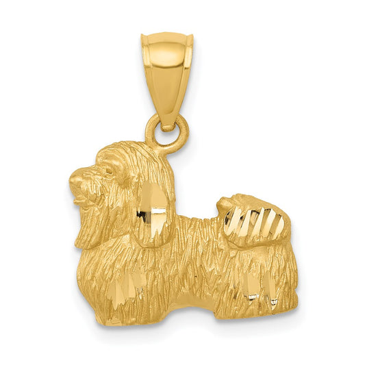 Gold Polished Dog Pendants