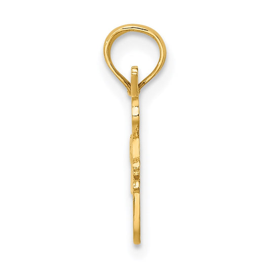 14K I HEART DANCING with Dancer Charm