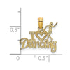 14K I HEART DANCING with Dancer Charm