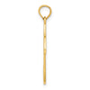 14k Scroll Design Music Note Charm