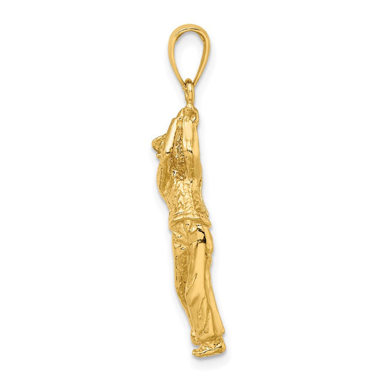 Gold Polished Golf Pendants