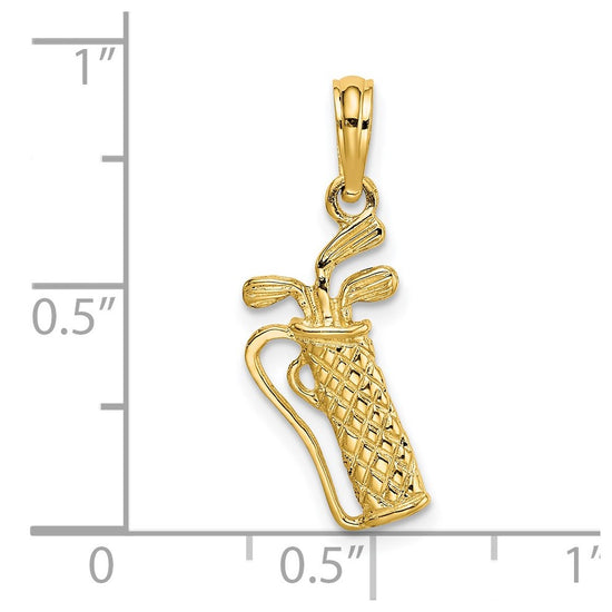 Gold Polished Golf Pendants