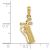 14k Golf Bag with Clubs Charm