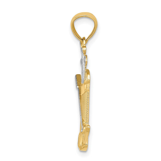 14k and White Rhodium Golf Bag Pendant