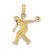 Gold Polished Bowling Pendants