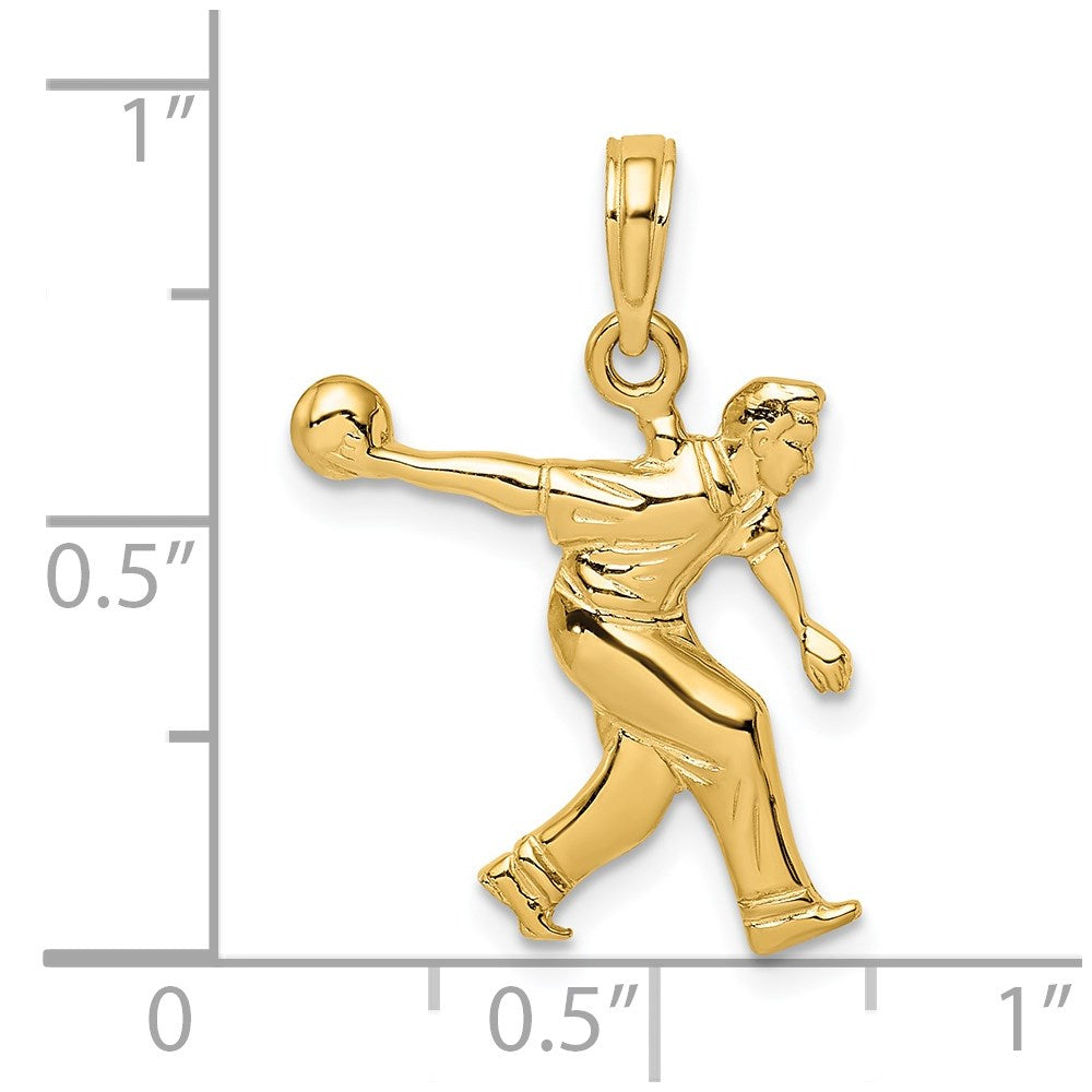 Gold Polished Bowling Pendants