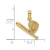 14K Baseball/Bat/Glove Charm