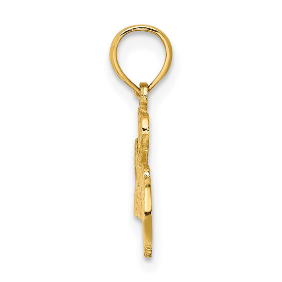 14K I HEART SOCCER with Ball Charm