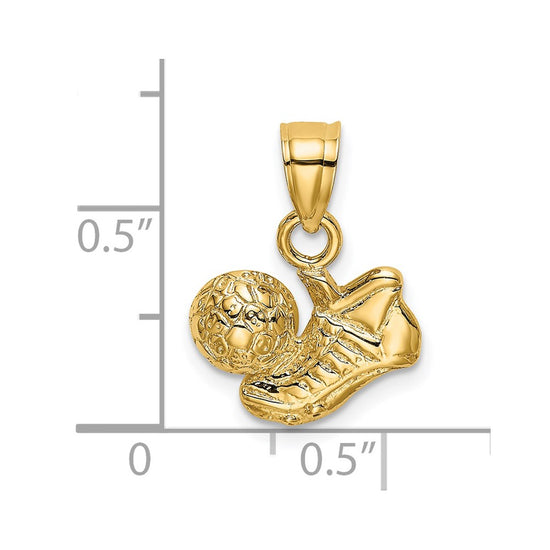 14k Soccer Ball with Shoe Charm