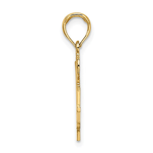 14K I HEART BASKETBALL with Ball and Net Charm