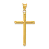Gold Hollow Latin Cross Pendant