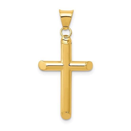 Gold Hollow Latin Cross Pendant