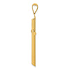 14k 3-D Polished Hollow Cross Pendant