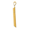 14k 3-D Polished Hollow Cross Pendant