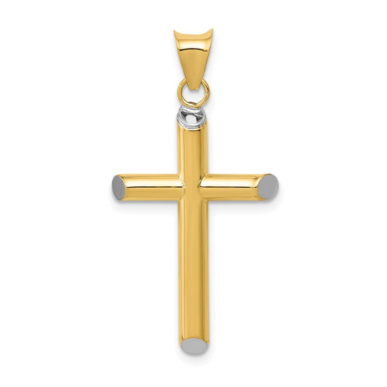 Gold Hollow Latin Cross Pendant