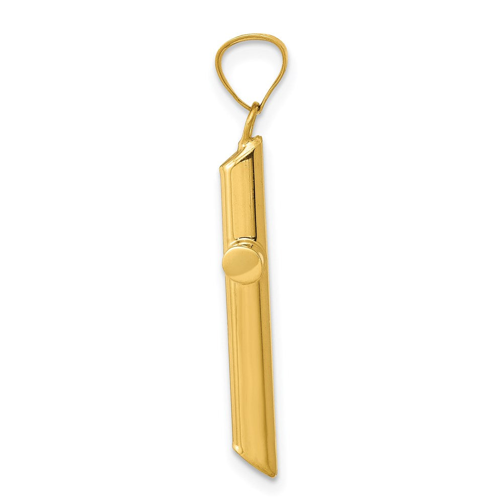 Gold Hollow Latin Cross Pendant