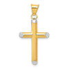 Gold Hollow Latin Cross Pendant