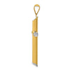 Gold Hollow Latin Cross Pendant