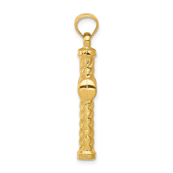 14k Reversible Diamond-cut Textured Cross Pendant
