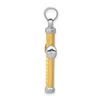 14K Two-Tone and White Rhodium Diamond-cut Reversible Cross Pendant