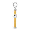 14K Two-Tone and White Rhodium Diamond-cut Reversible Cross Pendant