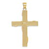 14K and White Rhodium Large HOPE FAITH LOVE BELIEVE Cross Pendant