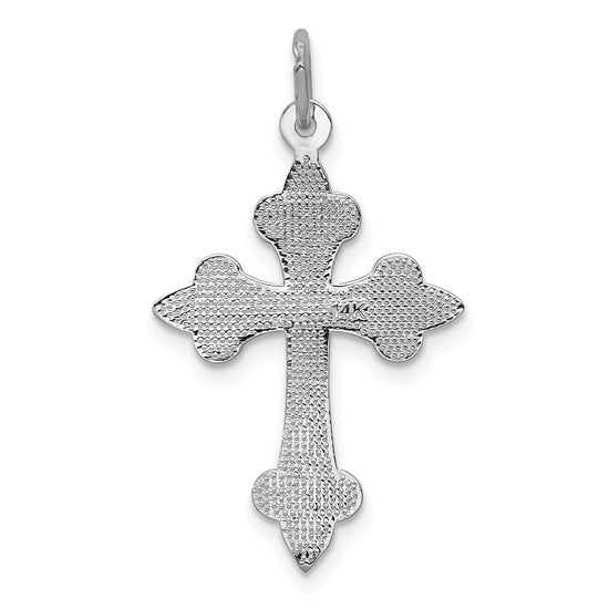 Gold Polished Fleur de lis Cross Pendants