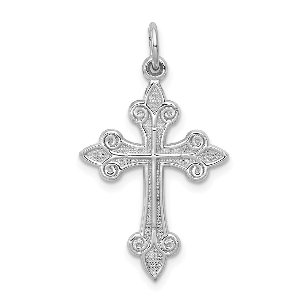 Gold Polished Fleur de lis Cross Pendants