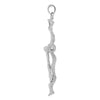 14K White Gold Large Crucifix Pendant