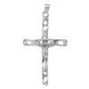 14K White Gold Large Crucifix Pendant