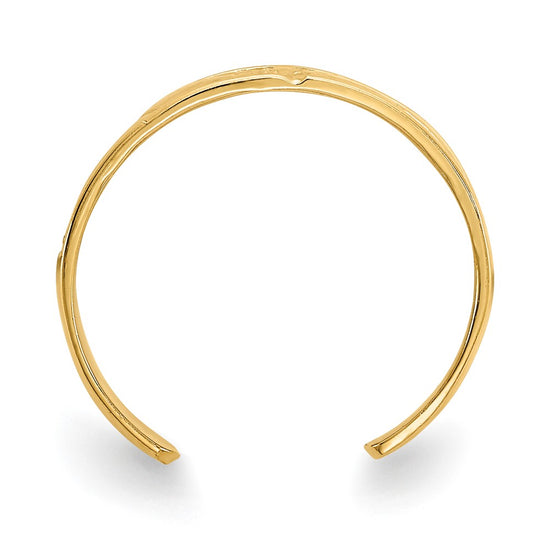 14K Footprints Toe Ring