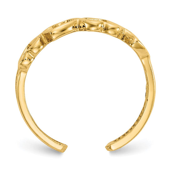 14K Heart Toe Ring