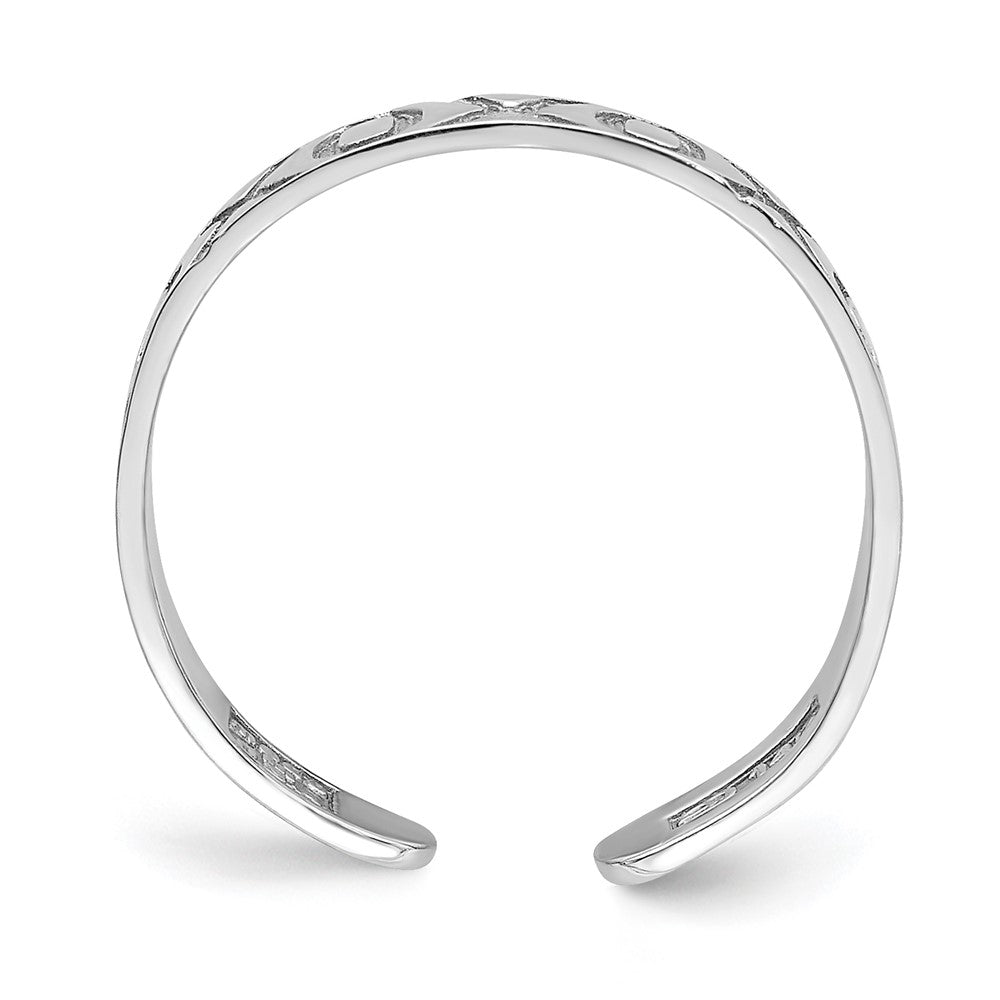 Gold Polished and Textured XO Toe Rings