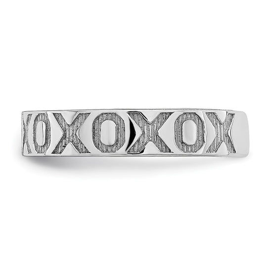 Gold Polished and Textured XO Toe Rings