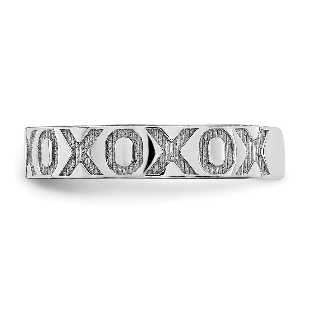 Gold Polished and Textured XO Toe Rings