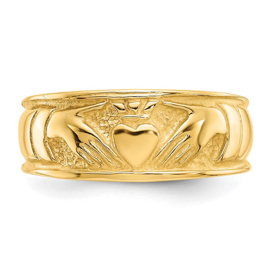 Gold Polished Claddagh Rings