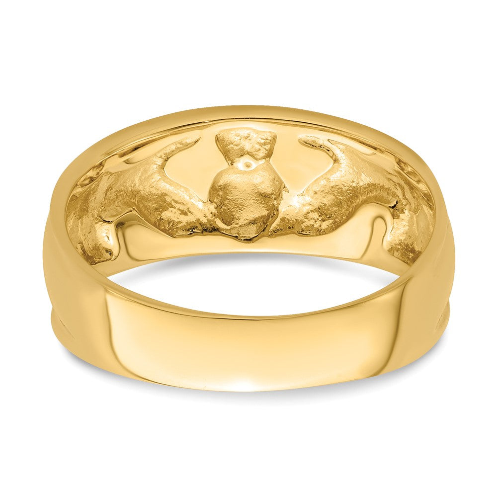 Gold Polished Claddagh Rings