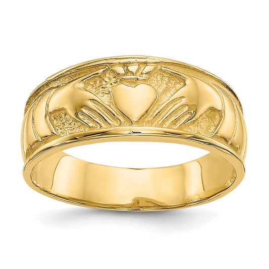 Gold Polished Claddagh Rings