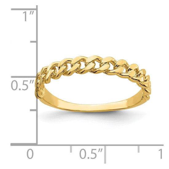 14k Chain Link Band Ring