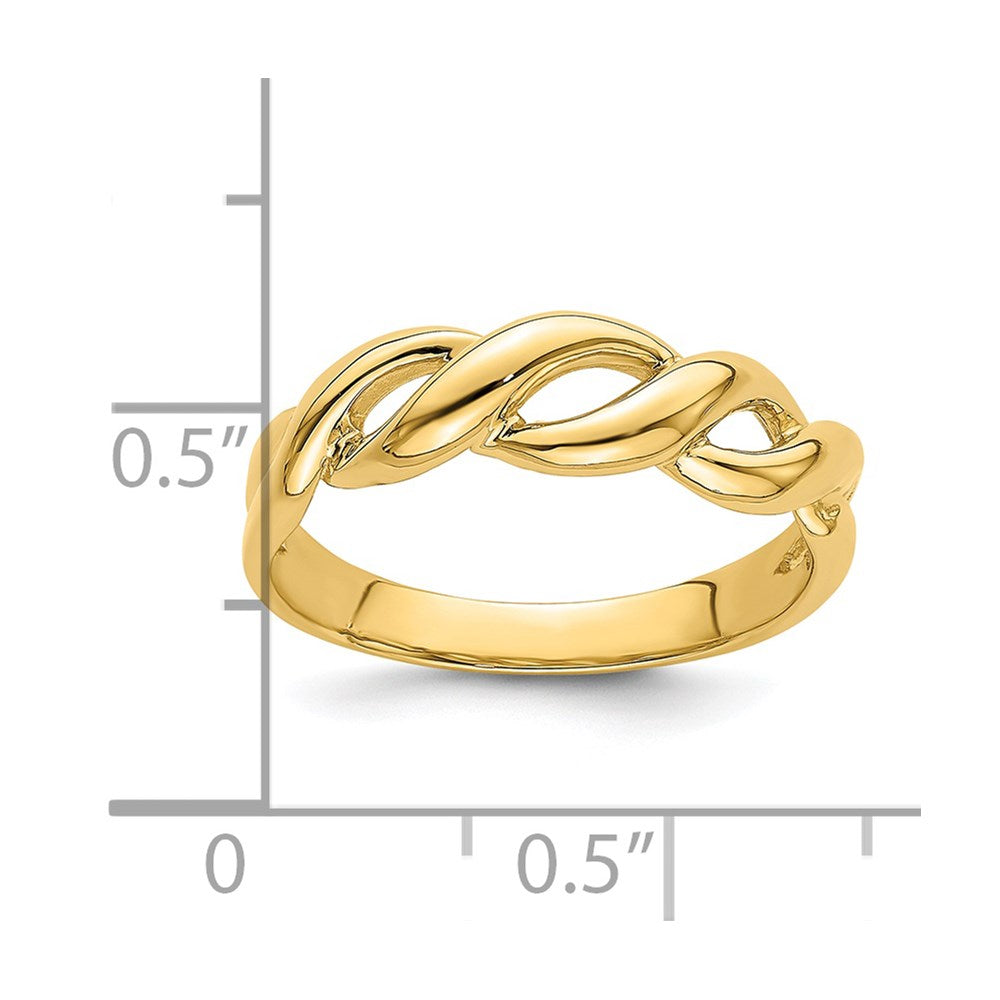 14k Freeform Twist Ring