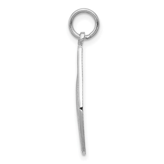14k White Gold Blessed Virgin Mary Charm