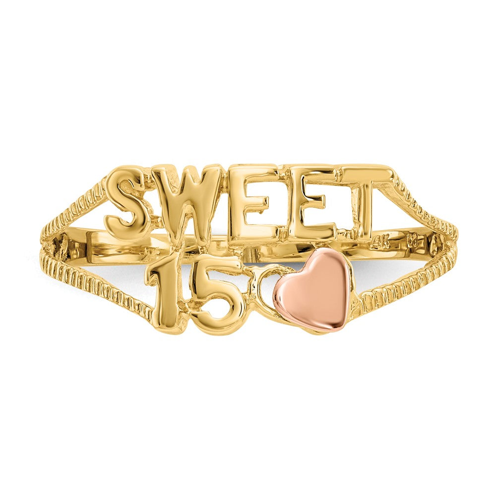 Gold Polished Sweet 15 Rings