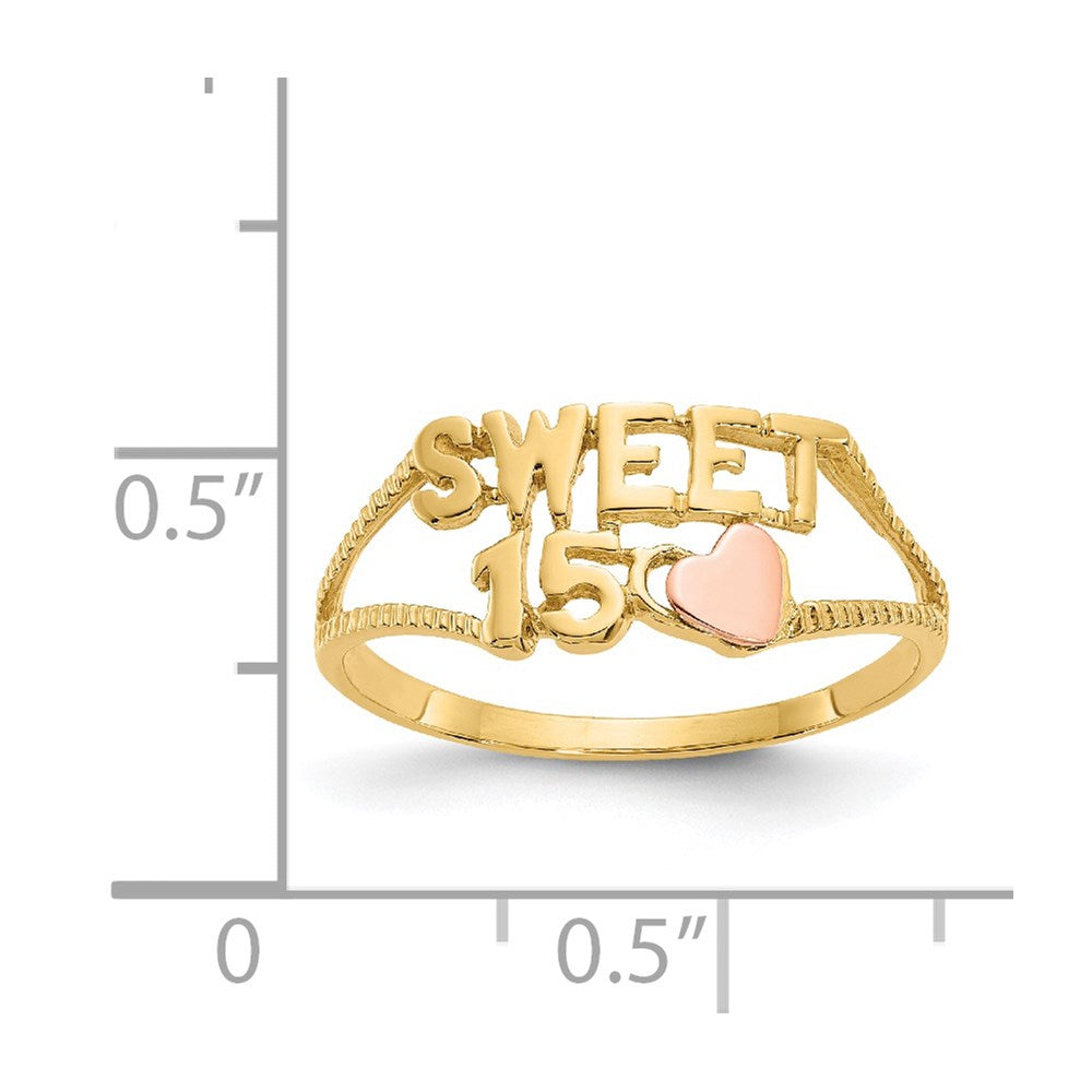 Gold Polished Sweet 15 Rings