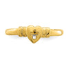 14k Heart with Cut-Out Cross Ring