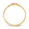 Gold Polished Heart Rings
