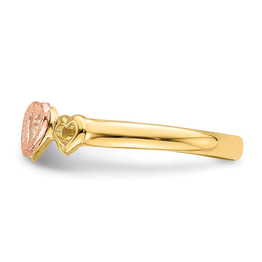 Gold Polished Heart Rings