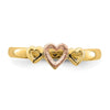 Gold Polished Heart Rings