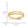 Gold Hearts Rings
