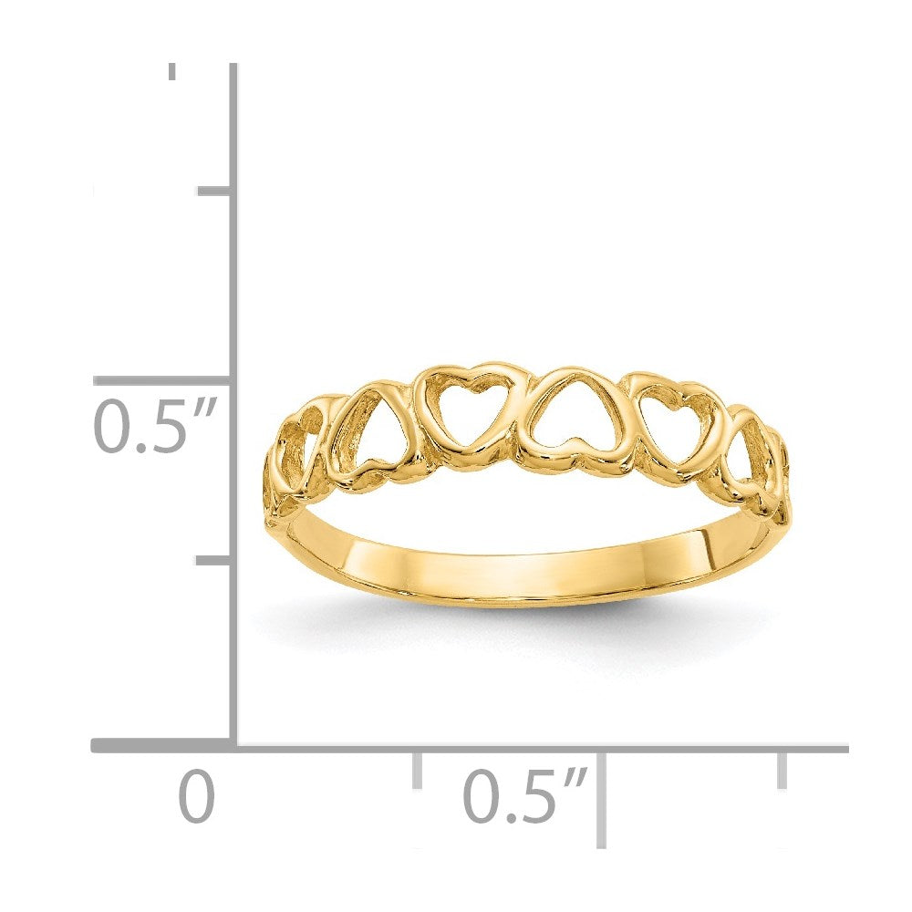 Gold Hearts Rings