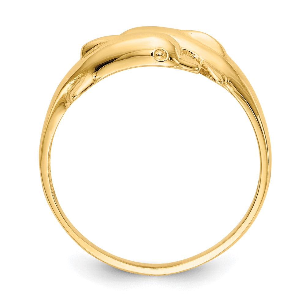 Gold Polished Dolphin Rings